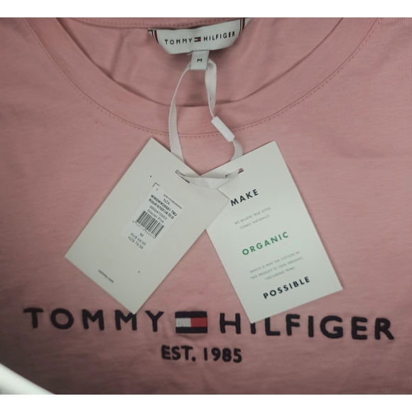 TOMMY HILFIGER Galcier pink women's crewneck tee *size m new with tags* - Picture 4 of 4